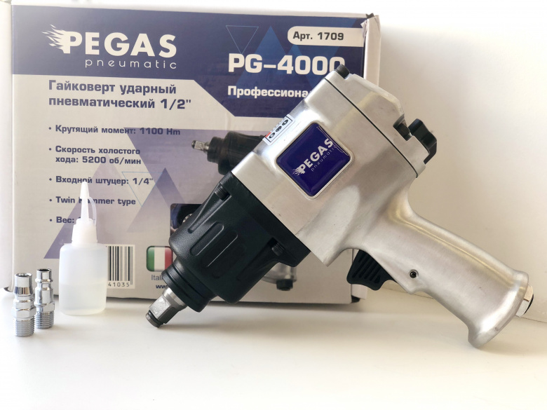 Гайковерт пневматический ударный 1/2" PG-4000 Pegas pneumatic